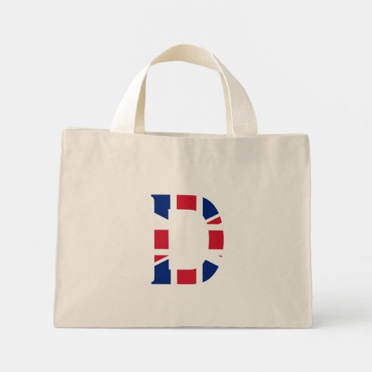 D Monogram overlay op Union Jack Flag tcnt Mini Tote Bag (Achterkant)
