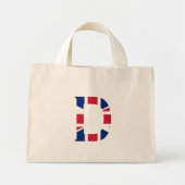D Monogram overlay op Union Jack Flag tcnt Mini Tote Bag (Voorkant)