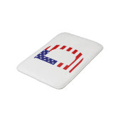 D Monogram overlay op USA Flag bmcnt Badmat (Gekanteld)
