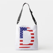 D Monogram overlay op USA Flag cbbcnt Crossbody Tas (Achterkant)