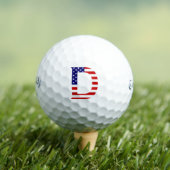D Monogram overlay op USA Flag css gbt Golfballen (Insitu Shirt)