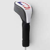 D Monogram overlay op USA Flag dccnt Golfheadcover (Schuin)