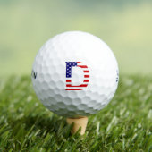 D Monogram overlay op USA Flag ssf gbcnt Golfballen (Insitu Shirt)