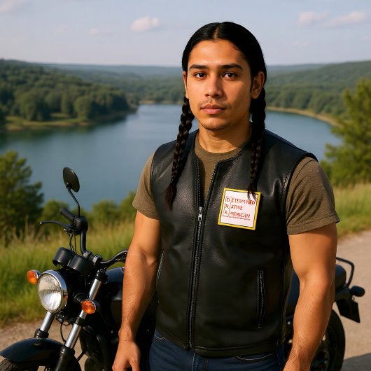 D.N.A - Determined Native American (y) Vierkante Button 5,1 Cm