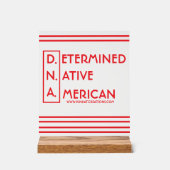 D.N.A. - Vastberaden Indiaan Acryl Bord (Voorkant)