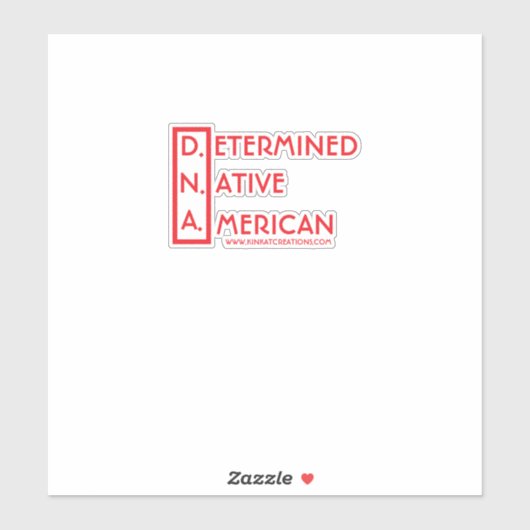 D.N.A. - Vastberaden Indiaan Sticker (Vel)