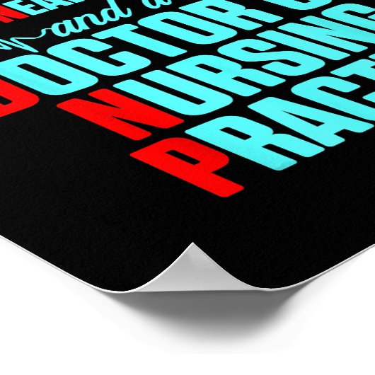 D N P Doctor in de verpleegkundige Poster (Hoek)