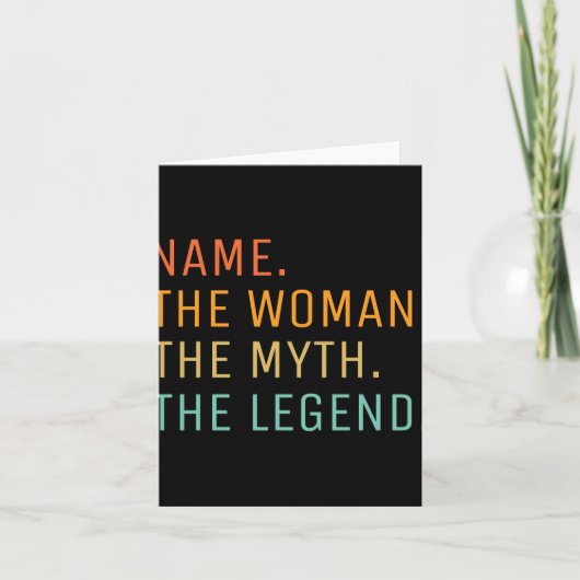 D Naam De Vrouw De Mythe De Legende Kaart (Voorkant)