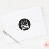 D naar het botskelet Funny Halloween Skeleton Ronde Sticker (Envelop)