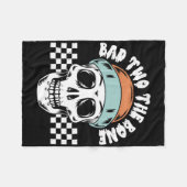 D naar het botskelet Halloween Two Birthday Todd Fleece Deken (Voorkant (Horizontaal))