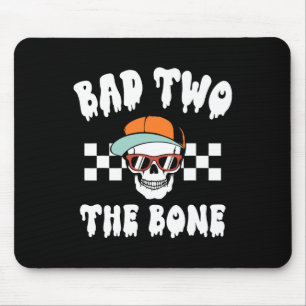 D naar het botskelet Halloween Two Birthday Todd Muismat