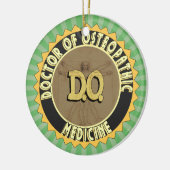 D.O. BADGE vitruvian Man DOCTOR OSTEOPATHY Keramisch Ornament (Links)