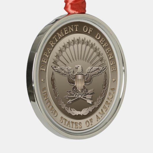 D.O.D. Government Emblem Metalen Ornament (Rechts)
