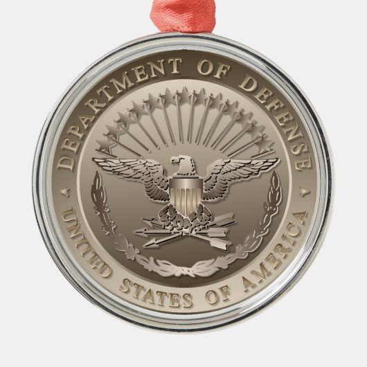 D.O.D. Government Emblem Metalen Ornament (Voorkant)