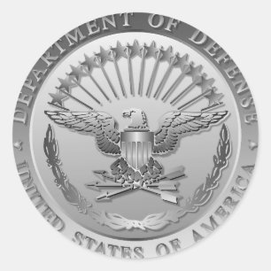D.O.D Overheidsembleem Ronde Sticker