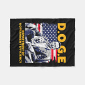 D.o.g.e Afdeling Overheids Efficiëntie _1  Fleece Deken (Voorkant (Horizontaal))