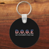 D.o.g.e. Departement voor Overheids Efficiëntie Gr Sleutelhanger (Voorkant)