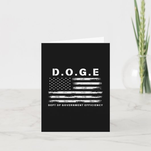 D.O.G.E. Department of Government Efficiency Funny Kaart (Voorkant)
