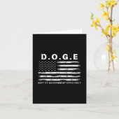 D.O.G.E. Department of Government Efficiency Funny Kaart (Gele Bloem)
