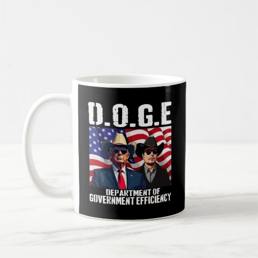 D.O.G.E. Department of Government Efficiency Koffiemok (Links)