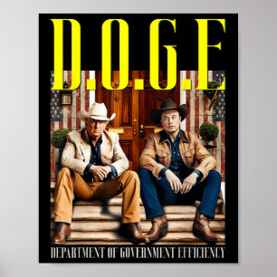 D.O.G.E. Department of Government Efficiency T-shi Poster