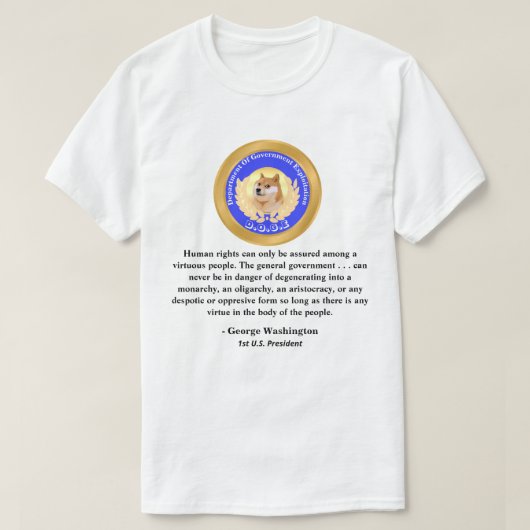 D.O.G.E. Department of Government Exploitation T-shirt (Design voorkant)