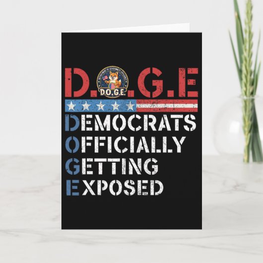 D.o.g.e Doge Afdeling Overheids Efficiëntie T Kaart (Voorkant)