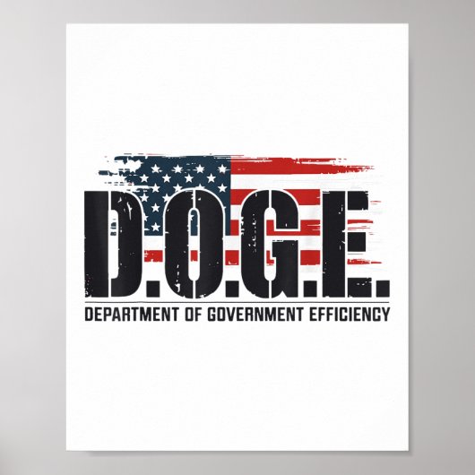 D.O.G.E Doge Department of Government Efficiency Poster (Voorkant)