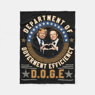 D.o.g.e Doge Department Of Government Efficiency U Fleece Deken