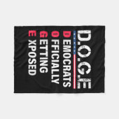 D.o.g.e Doge Department Of Government Efficiency U Fleece Deken (Voorkant (Horizontaal))