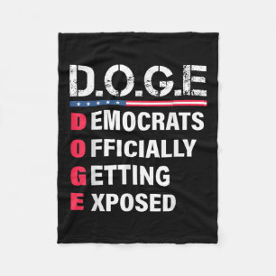 D.o.g.e Doge Department Of Government Efficiency U Fleece Deken