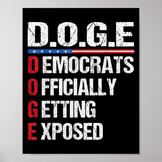 D.o.g.e Doge Department Of Government Efficiency U Poster (Voorkant)