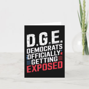 D.o.g.e Doge Politieke Satire Amerikaanse Vlag T-s Kaart