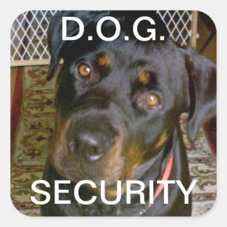 D.O.G. SECURITY Sticker (rottweiler)