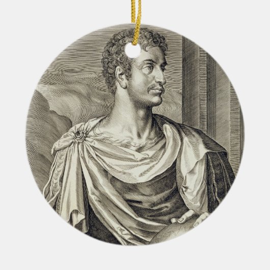 D. Octavius Augustus (63 voor Christus - 14 voor C Keramisch Ornament (Voorkant)