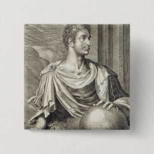 D. Octavius Augustus (63 voor Christus - 14 voor C Vierkante Button 5,1 Cm