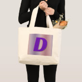 D paarse monogram grote tote bag (Voorkant (product))
