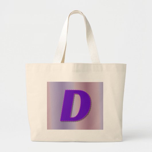 D paarse monogram grote tote bag (Voorkant)