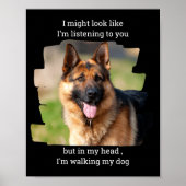 D Pet Photo Funny Dog Dad  Poster (Voorkant)