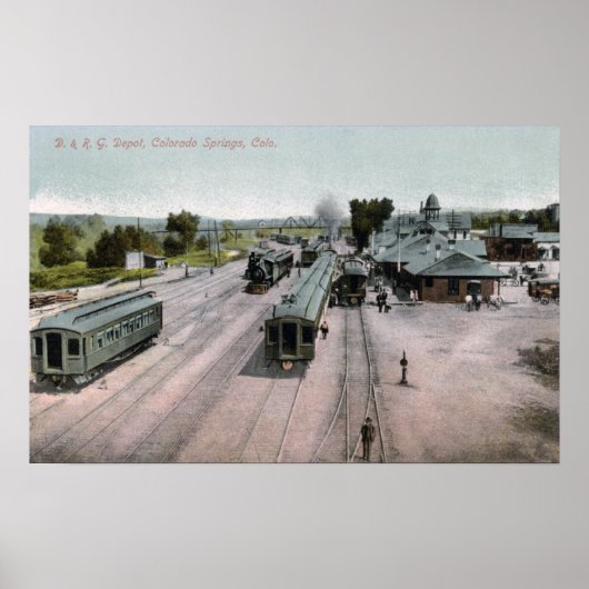 D & R G Railroad Depot Poster (Voorkant)