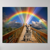 D regenboogbrug huisdierherdenking Aangepast Poster (Voorkant)