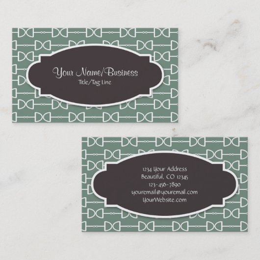 D-Ring Snaffle Horse Bit in Olijfhandel Contactkaartje (Voorkant / Achterkant)