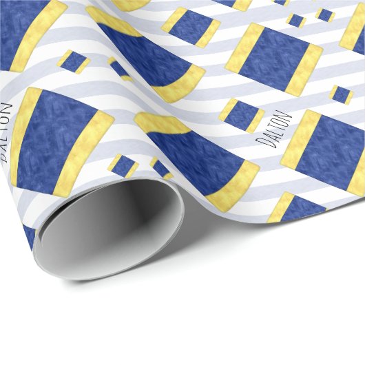 D Schdelta Nautical Signal Flag | Maritieme Code Cadeaupapier (Rol Hoek)