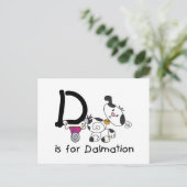 D staat voor Dalmation T-shirts en Cadeaus Briefkaart (Staand voorkant)