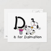 D staat voor Dalmation T-shirts en Cadeaus Briefkaart (Voorkant / Achterkant)
