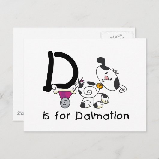 D staat voor Dalmation T-shirts en Cadeaus Briefkaart (Voorkant / Achterkant)