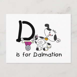 D staat voor Dalmation T-shirts en Cadeaus Briefkaart