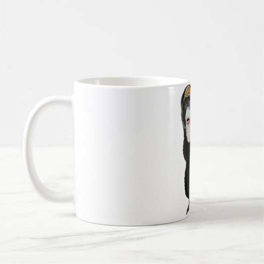D staat voor De Brazza's Monkey Koffiemok (Links)