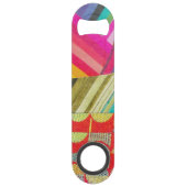 D staat voor diagonalen en curven collage speed flessenopener (Achterkant)