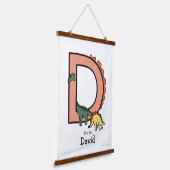 D staat voor: dinosaurus hangend wandkleed (Gebogen)